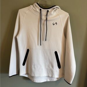 TLF White Hoodie with Black Accents